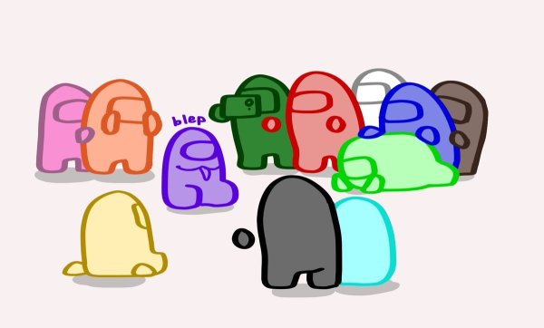 Милые рисунки among us