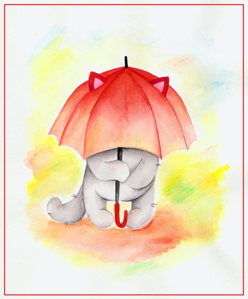 Барашки нарисованная цветными карандашами