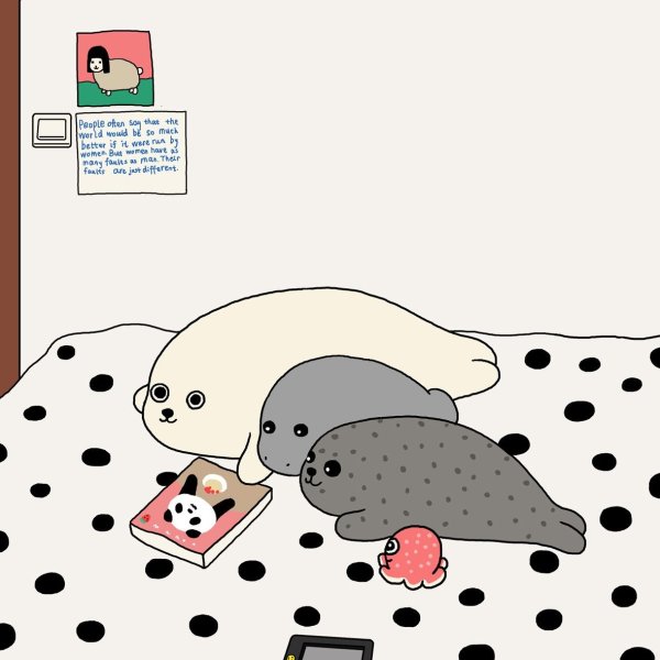 Тюлень мультяшный