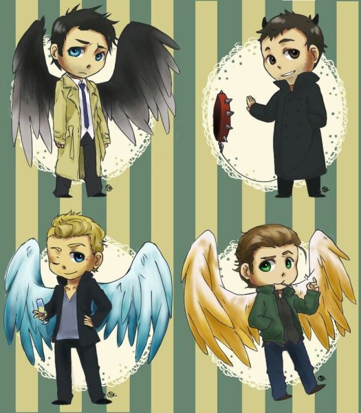 Сверхъестественное аниме Сэм/Дин