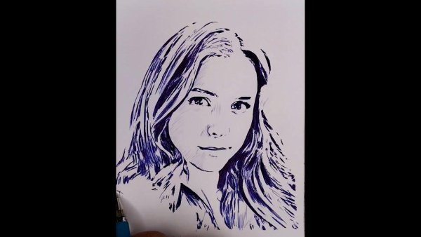 Портрет Милы Сивацкой карандашом