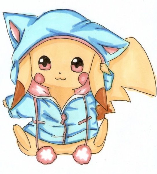 Раскраски для девочек милые Пикачу девочки