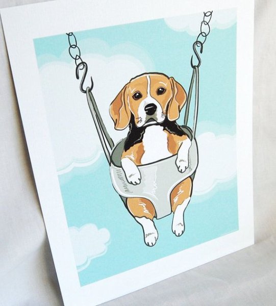 Бигль рисунок для срисовки