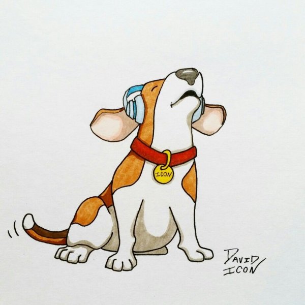 Бигль рисунок для срисовки