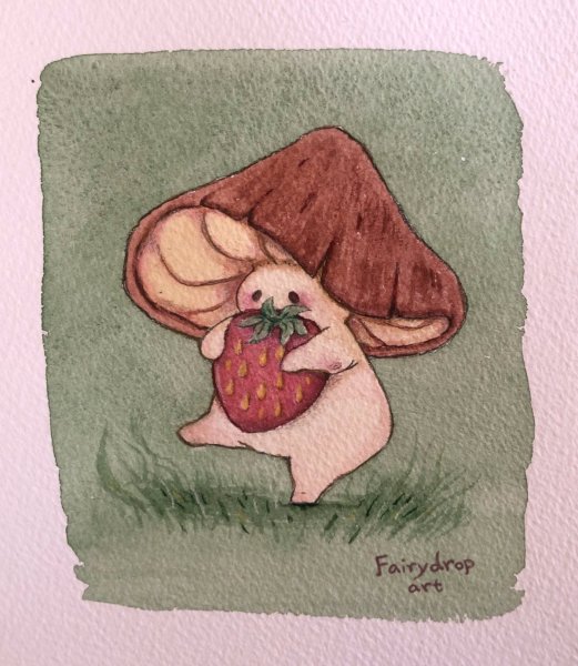 Милые рисунки грибочков