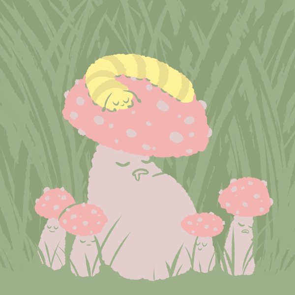 Милые грибы арт