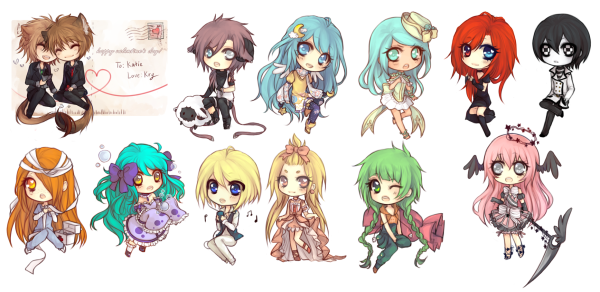 Чиби аниме герои