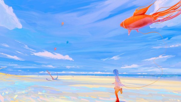 Воздушный змей море