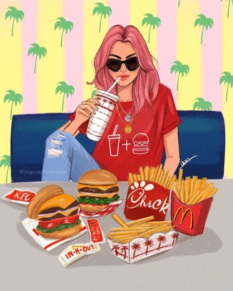 Макдональдс арт девушка