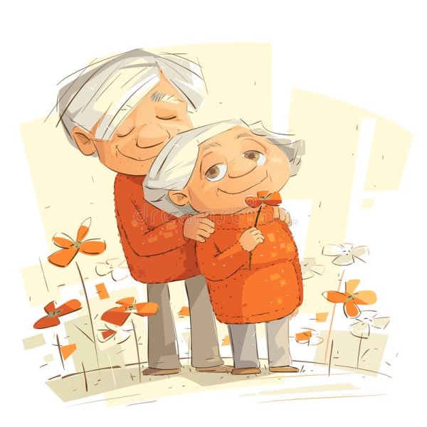 Мультяшная парочка в возрасте