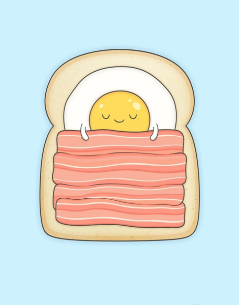 Рисовать бекон