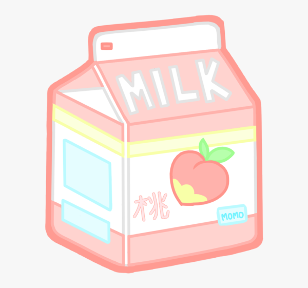 Нарисованное молоко в коробке милое