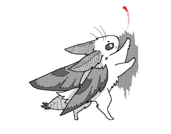 Милая нарисованная моль