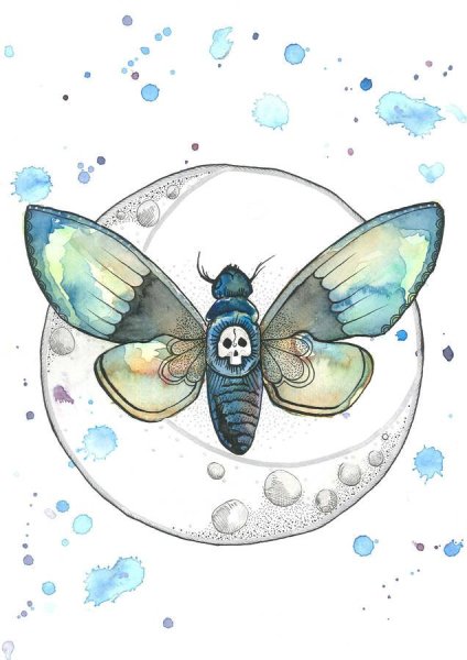Моль акварелью