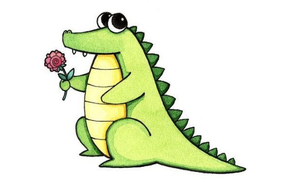 Рисунок крокодильчика милый