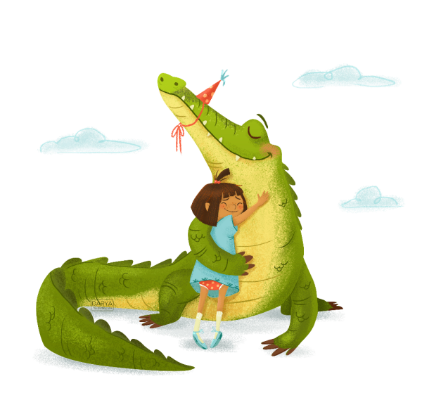 Крокодил иллюстрация