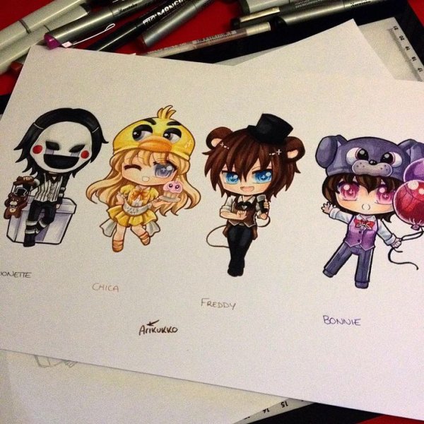 ФНАФ Фредди и Голден Фредди