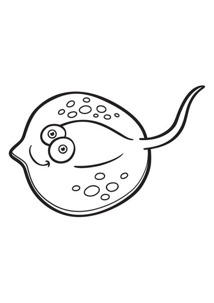 Скат раскраска для детей