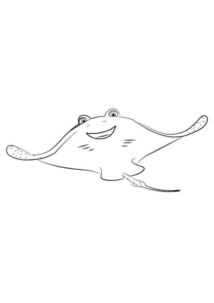 Электрический Скат раскраска