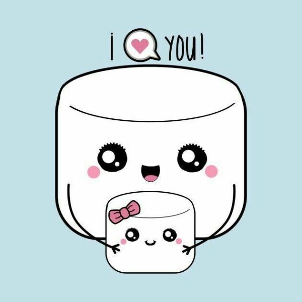 Маршмеллоу для срисовки кавай