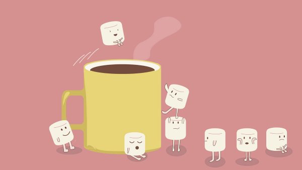 Кофе с маршмеллоу рисунок