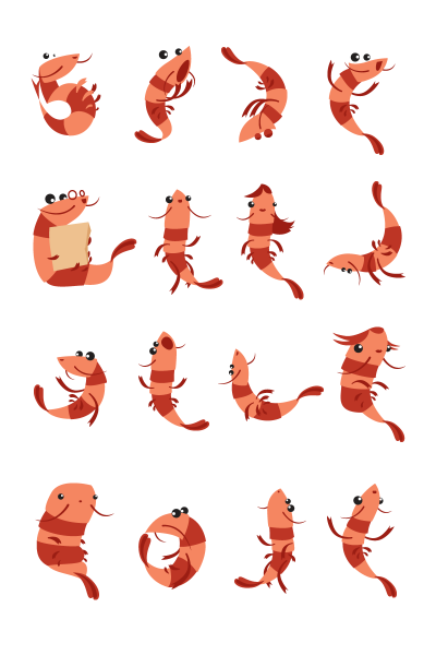 Креветки для рисования