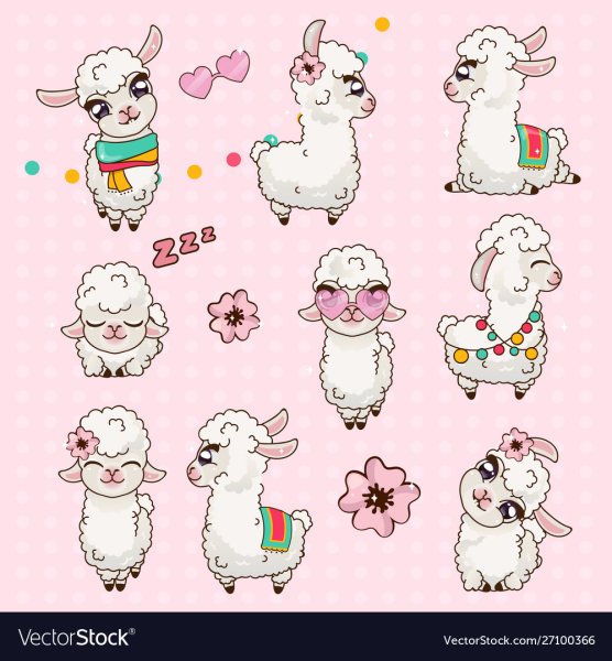 Наклейки с альпаками