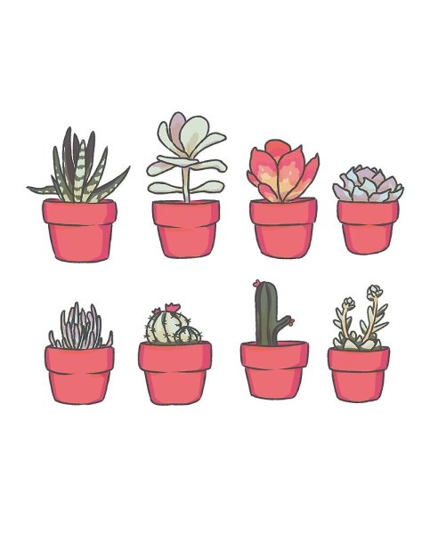 Растение в горшке арт