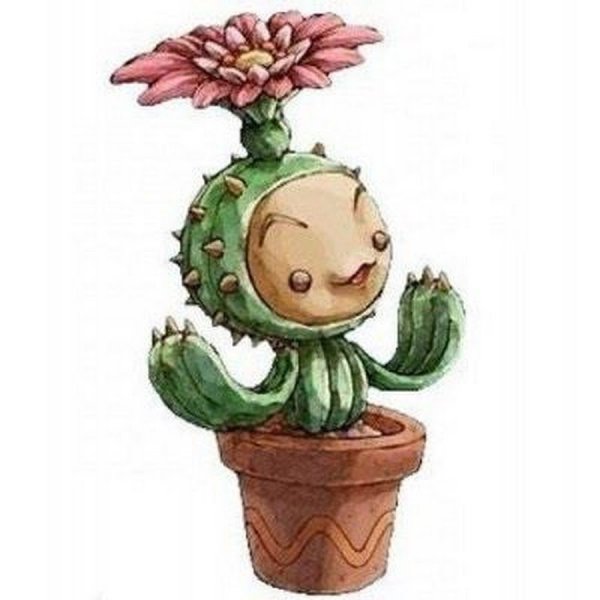 Кактус арт милый