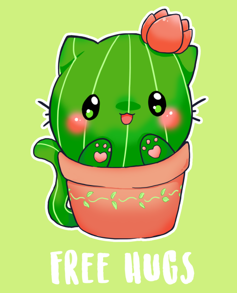 Милый Кактус с глазками