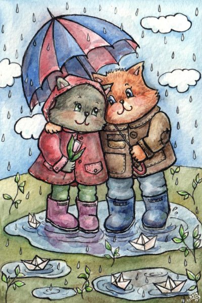 Картина веселый дождик