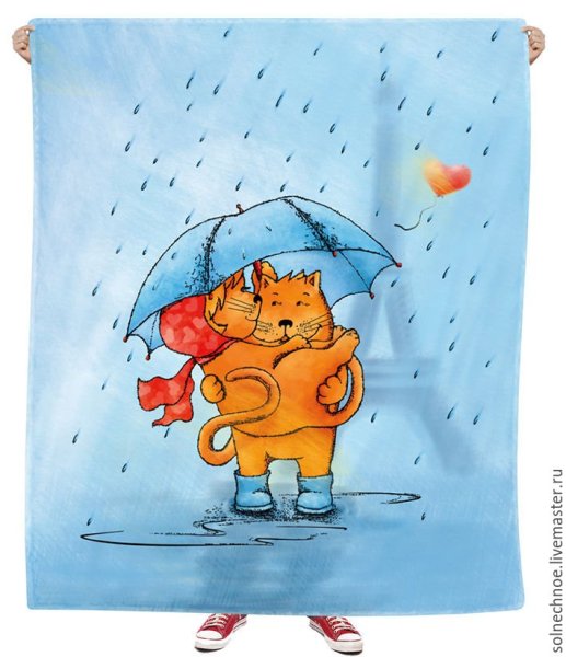 Котик под зонтиком