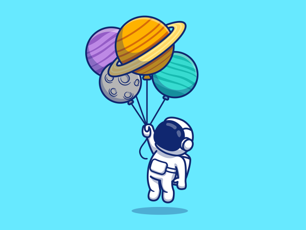 Милый космонавт рисунок