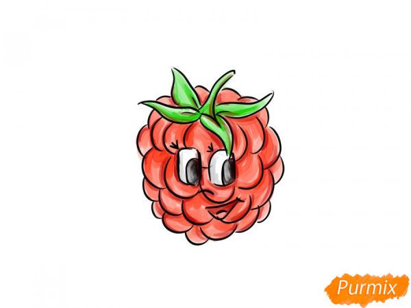 Малина пошагово рисунок