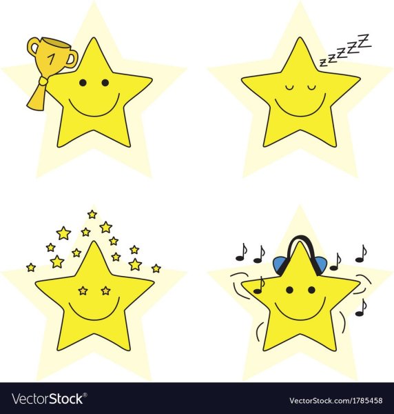 Рисовать милых звездочек