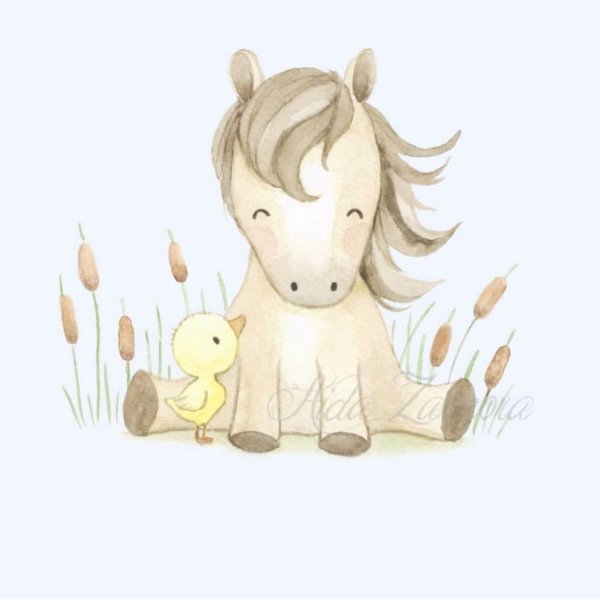 Милая мультяшная лошадка