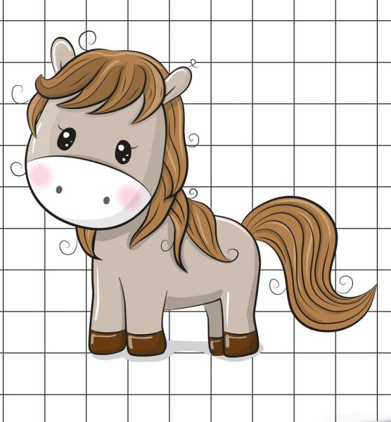 Рисунки милых лошадок