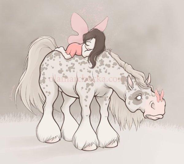 Рисунки милых лошадок