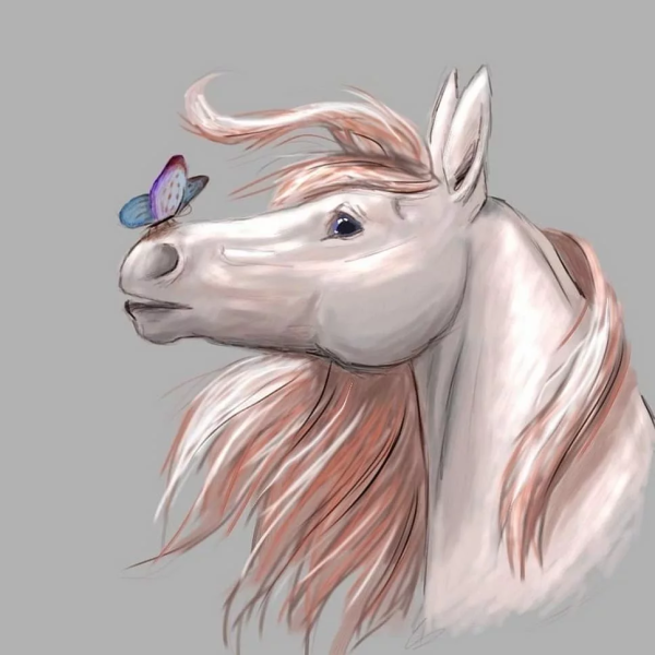 Морда лошади арт