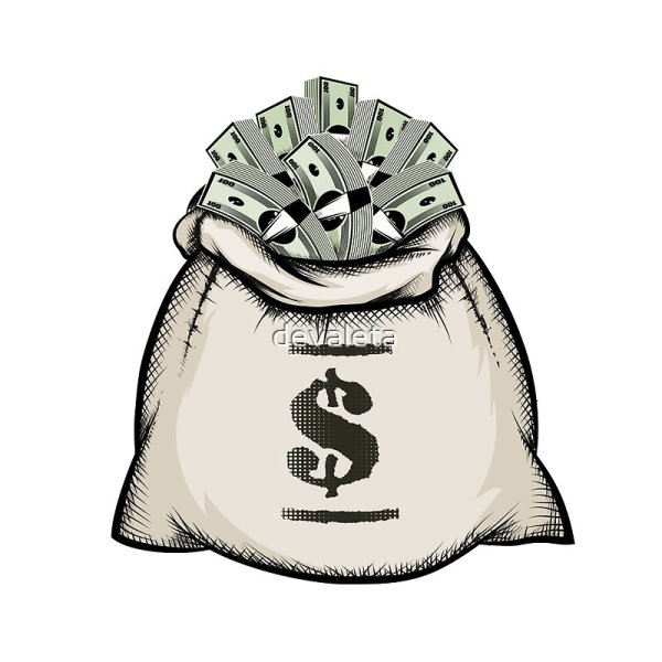 Трафарет мешок с деньгами