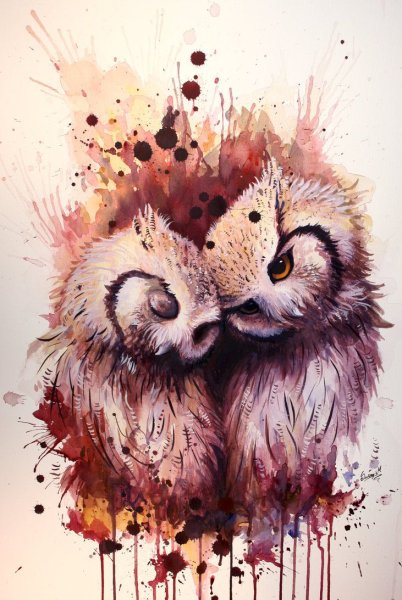 Красивая акварель животные