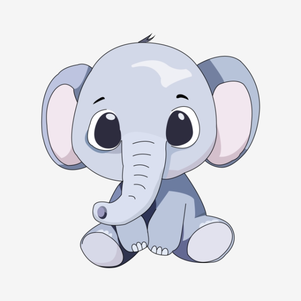 Слоны мультяшные милые