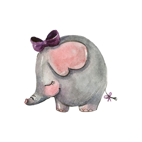 Акварельные животные для детей