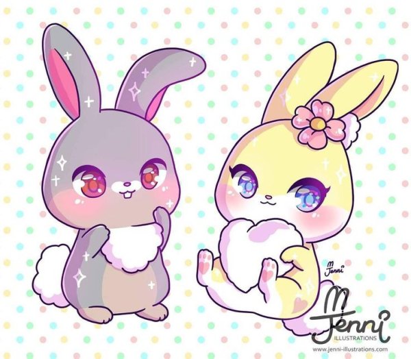 Милый кавайный кролик