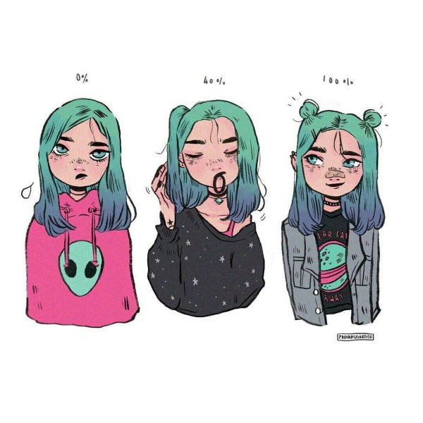 Арты в стиле тумблер