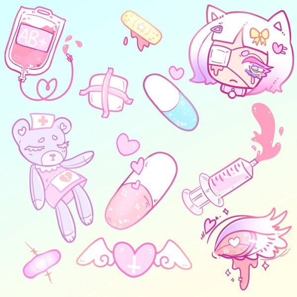 Милые Стикеры предметы