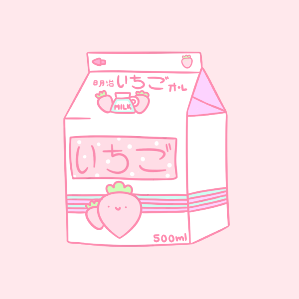 Японское молоко розовое кавай