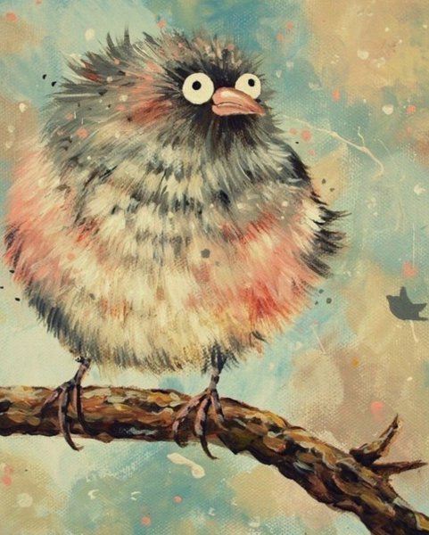 Воробей арт