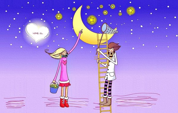 Мультяшные влюбленные пары