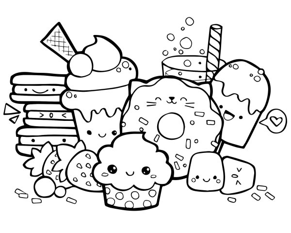 Раскраска еда